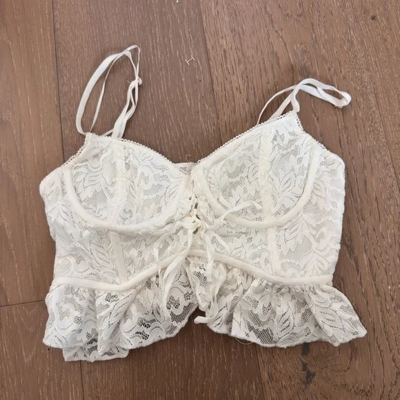 Altar'd State Lace Bralette top in white - Picture 1 of 4